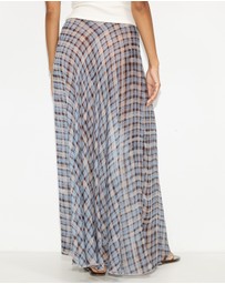 Dazie - Afloat Check Maxi Skirt