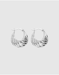 Najo - Cloud Catcher Silver Hoop Earrings