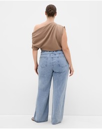 City Chic - Plus size Harley Fit Denim Blues Straight Leg Regular Jean - light wash