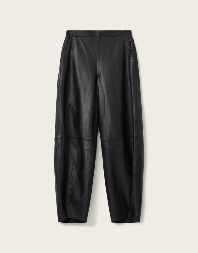 AllSaints - Etta Barrel Leg Leather Trousers