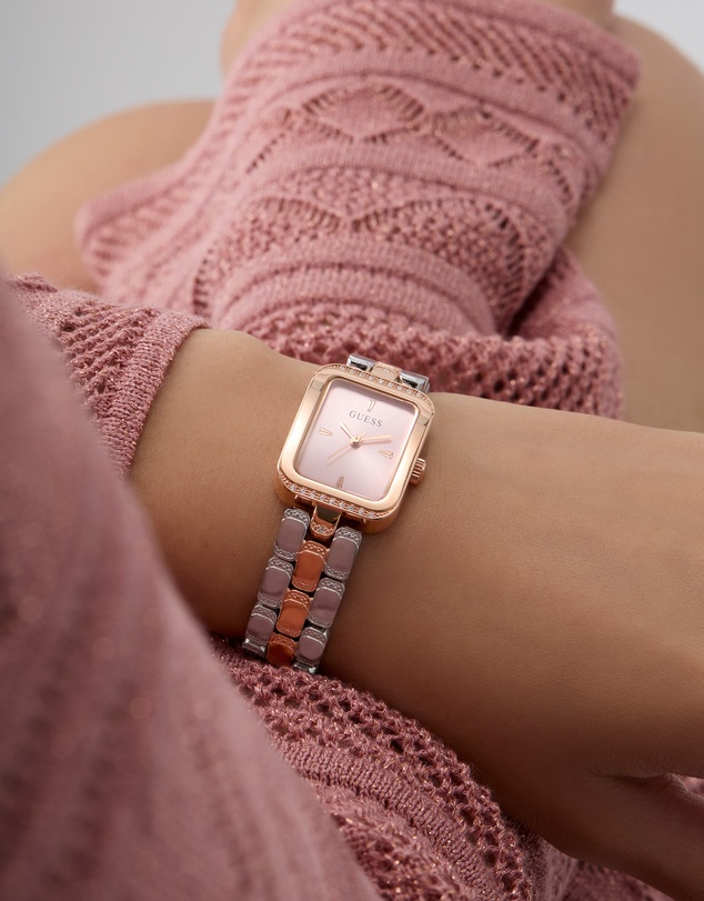 GUESS - Guess Ladies 2-Tone Rose Gold Tone 22mm Analogue Watch