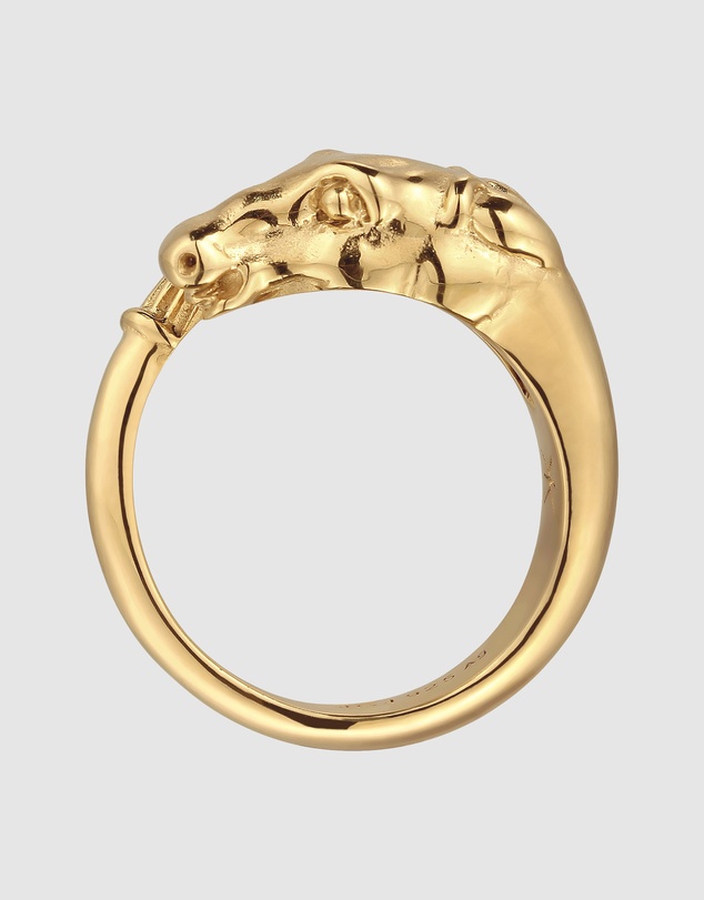 Kuzzoi - ICONIC EXCLUSIVE - Ring Male Horse 925 Sterling Silver Gold Plated