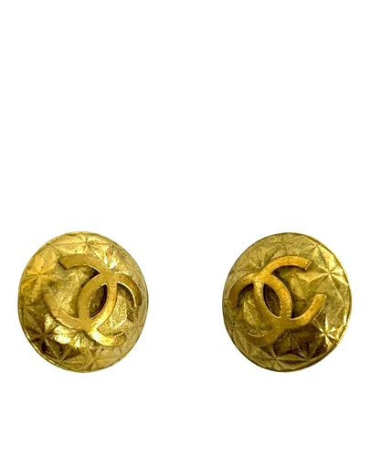 Pre-Loved by Azura Reborn - Pre-Loved CC Gold Plated Clip On Earrings