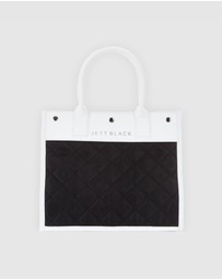 JETT BLACK - Soho Monochrome Quilted Tote Bag