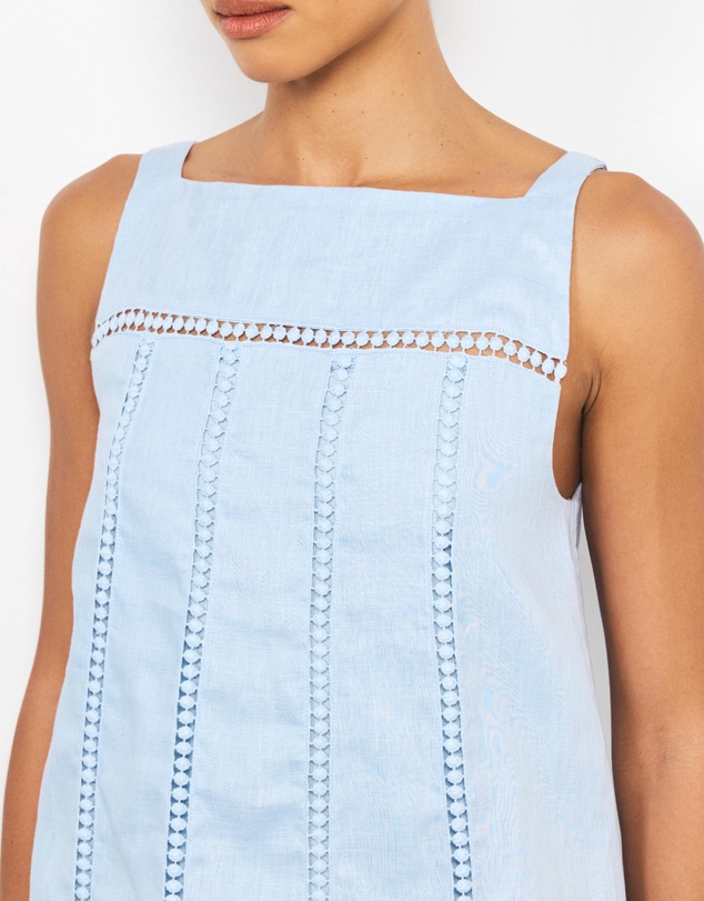 AERE - Tali Panelled Linen Mini Shift Dress