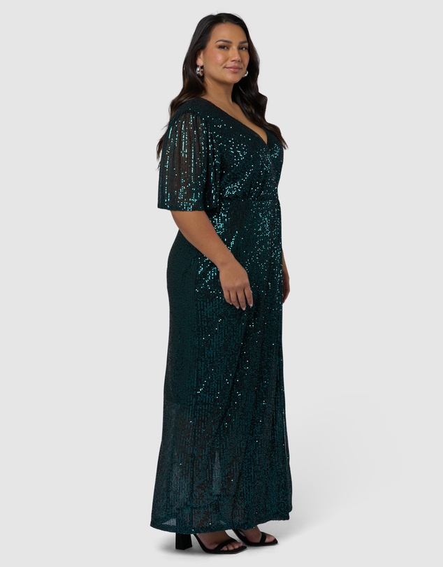 Pink Dusk by Curve Project - Lure Sequin Maxi Dress