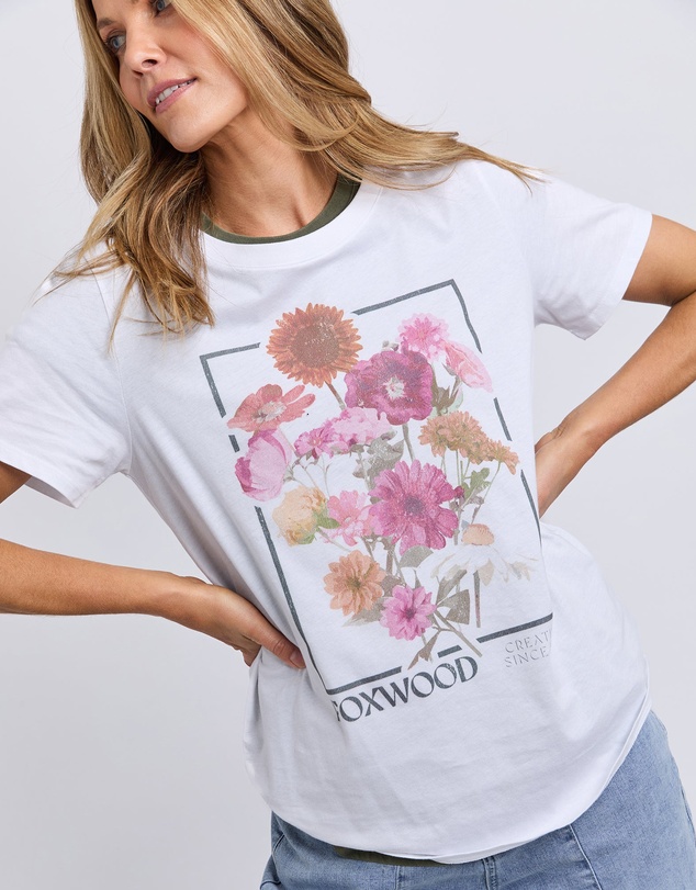 Foxwood - In Bloom Tee White