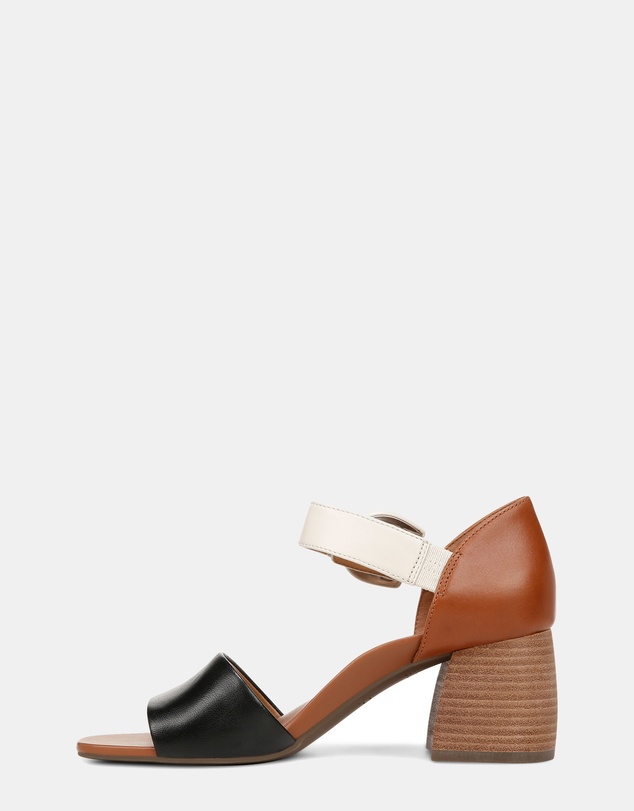 Vionic - Chardonnay Heeled Sandal - Tan/Black/Cream