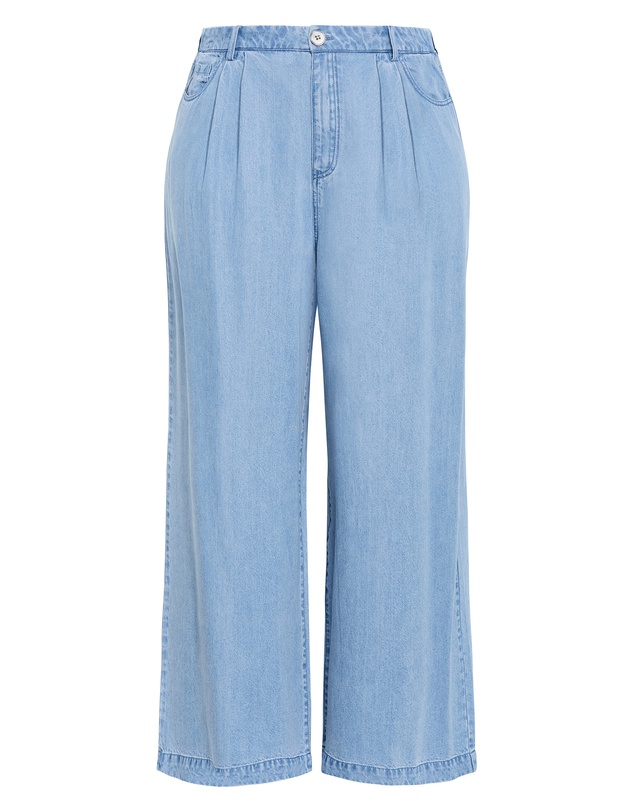City Chic - Plus size Evani Soft Denim Wide Leg Pant - light wash