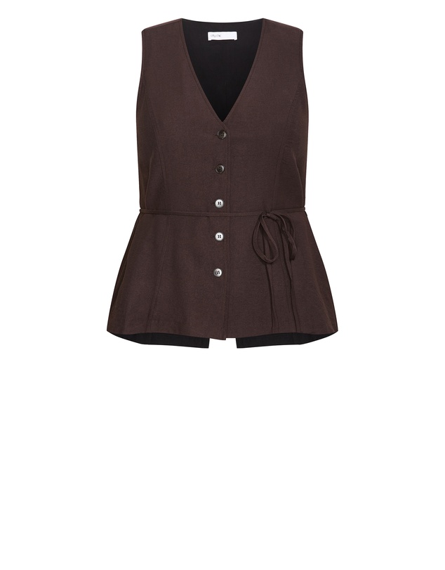 City Chic - Evani Tie Waist Vest