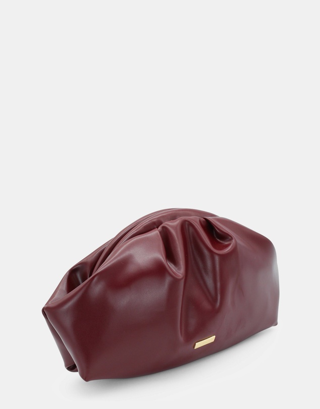 Morgan & Taylor - Annette Soft Clutch in Burgundy Red