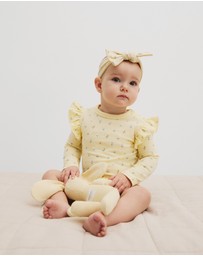 Country Road - Organically Grown Cotton Frill Long Sleeve Logo Bodysuit