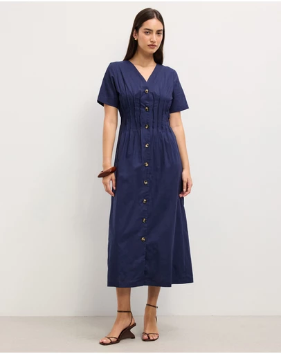 The Fated - Stella Tucked Midi Dress