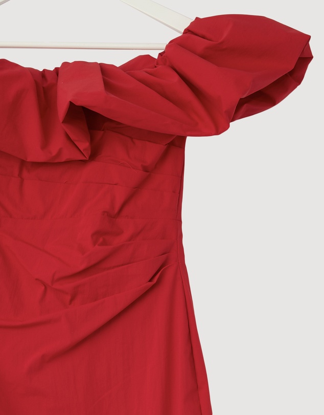 Revibe - Repaired Shona Joy Campbell Off Shoulder Bubble Maxi Dress - AU 8