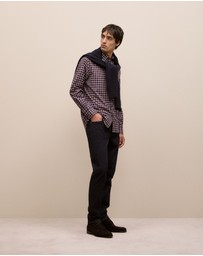 Trenery - Regular Fit Fine Check Shirt in Navy
