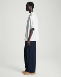 COS - OVERSIZED HEAVYWEIGHT MOCK-NECK T-SHIRT