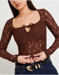 Alice In The Eve - Hailey Long Sleeve Lace Top