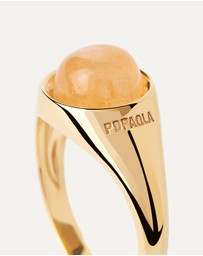 PDPAOLA - Yellow Aventurine Moon Ring