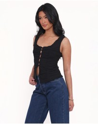 Petal & Pup - Jayda Top - Black