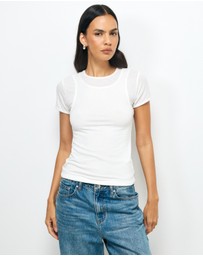 AERE - Double Layer Sheer T-Shirt
