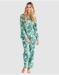 Sant And Abel - Women's Martinique® Green Banana Leaf Long PJ Set