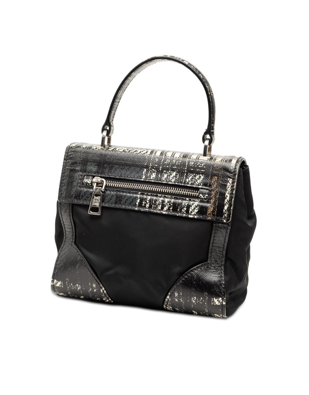 Pre-Loved by Azura Reborn - Pre-Loved Tartan Saffiano Trimmed Tessuto Satchel