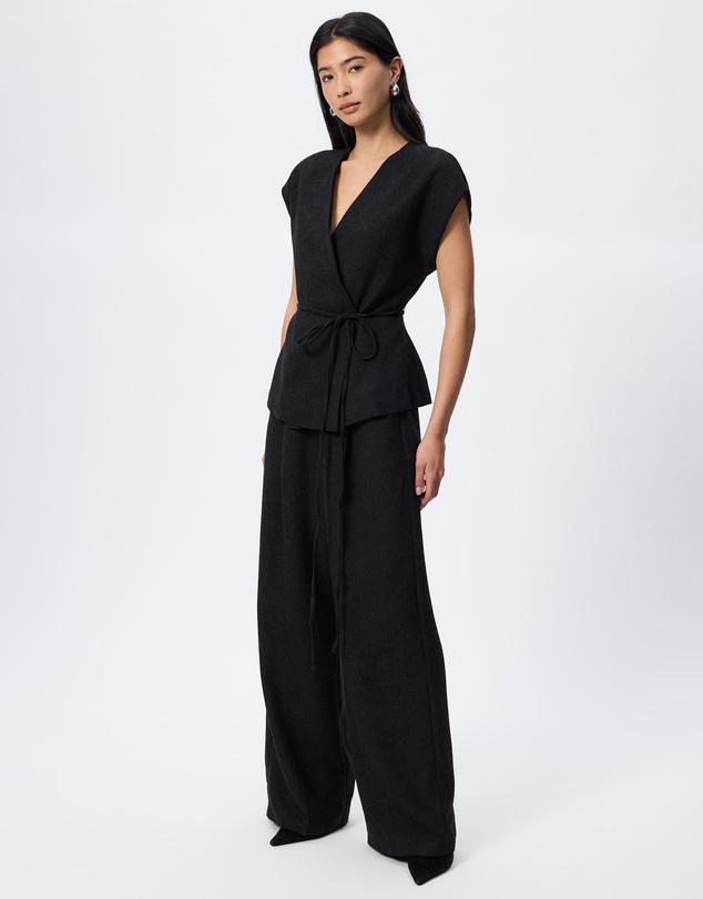 Calli - Tori Tweed Wrap Top