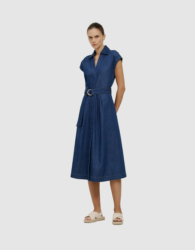 Trenery - Soft Denim Belted Shirt Dress