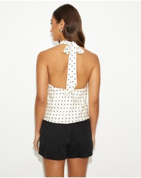 Dazie - Margaux Polka Dot Halter Top