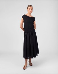 MVN - Off Shoulder Knit Tee