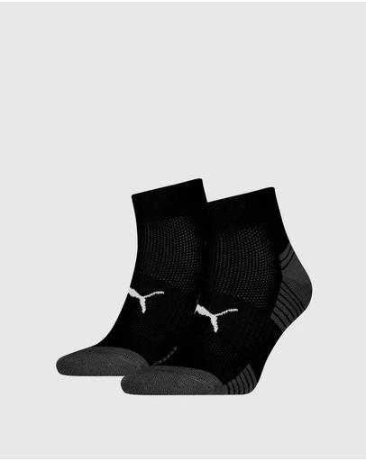 Puma - 2pk Cushioned Quarter Socks - Unisex