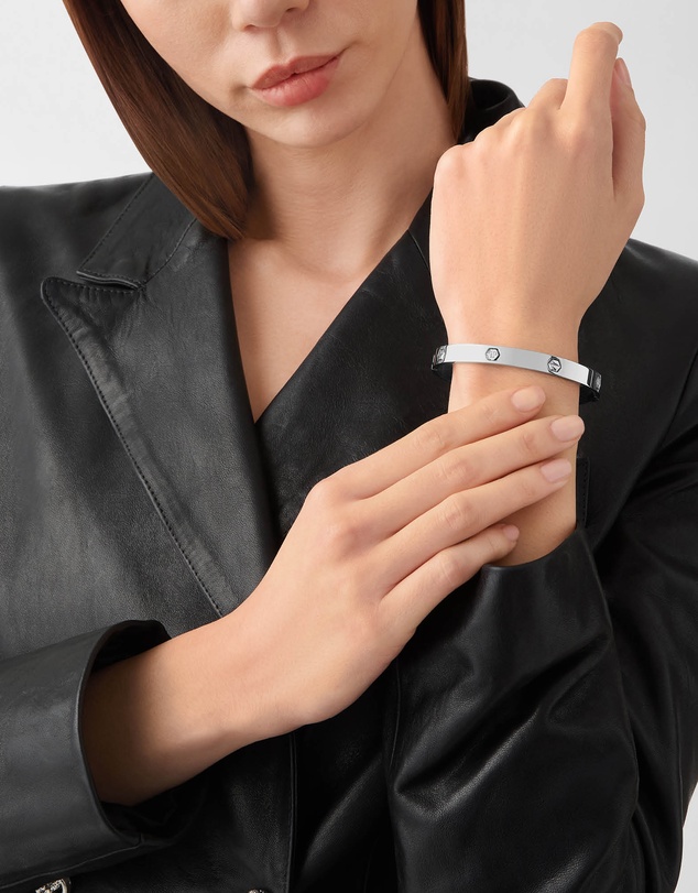 Philipp Plein - PLEIN CUFF Silver-Tone Bracelet