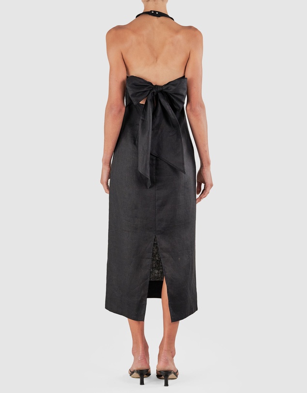 Amelius - Santa Cruz Linen Halterneck Dress
