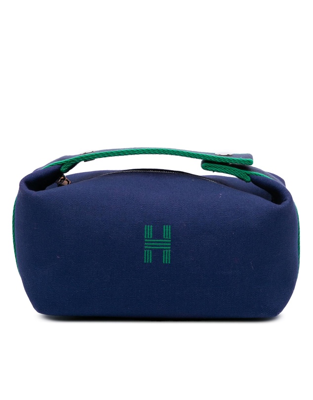 Pre-Loved by Azura Reborn - Pre-Loved hermes Fabric Zip-Top Carry Pouch Everyday Essential Storage Container Travel Organizer