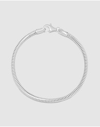 Nialaya Jewellery - Men's Silver Round Chain Bracelet