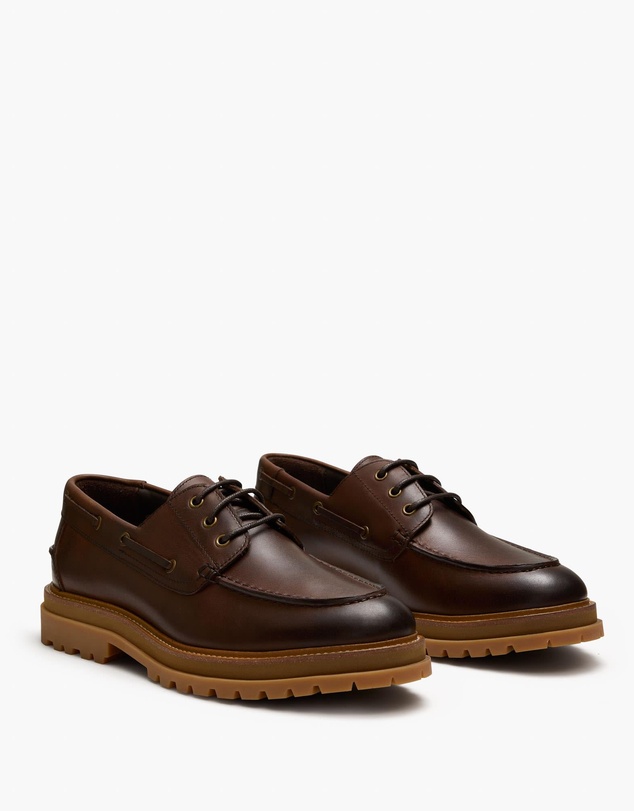 Aquila - Beam Leather Boat Shoes