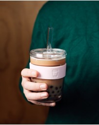 KeepCup - Longplay Cold Cup 12oz Reusable Coffee Cup with Boba Straw Lid
