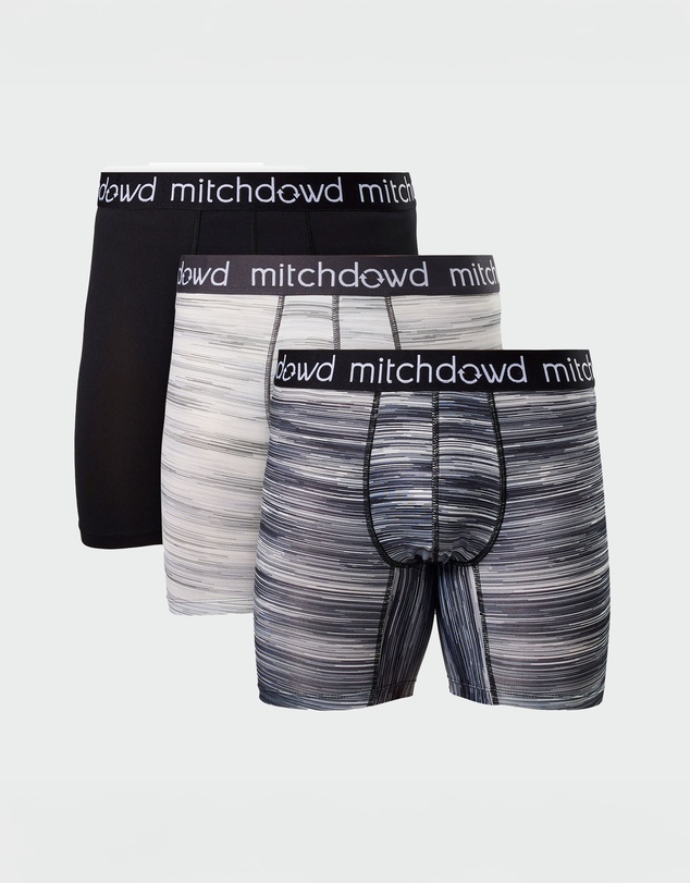 Mitch Dowd - Eco Micro Recycled Repreve(R) Comfort Trunk 3 Pack - Black & White