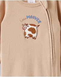 Cotton On Kids - Growie Long Sleeve Zip Romper