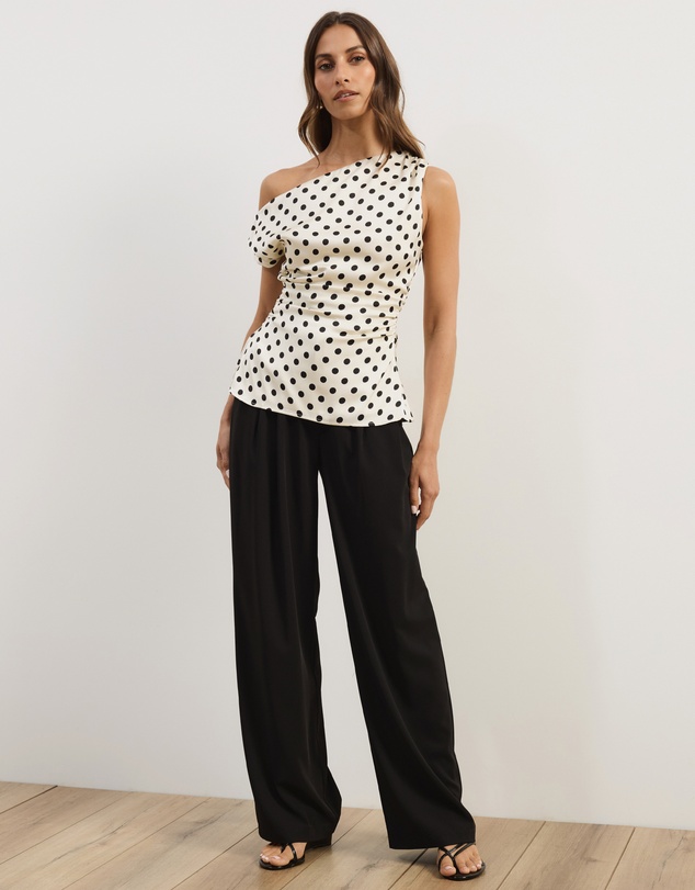 Atmos&Here - Lowen Satin Off Shoulder Top