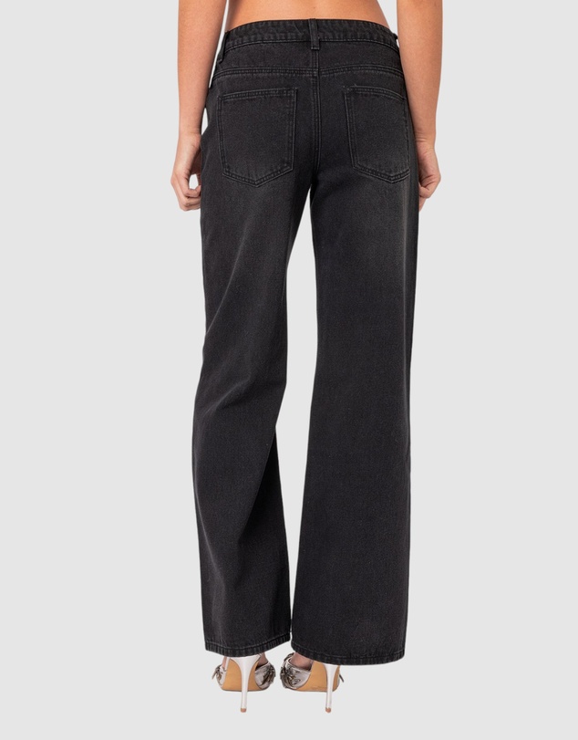 EDIKTED - Debbie Distressed Low Rise Jeans