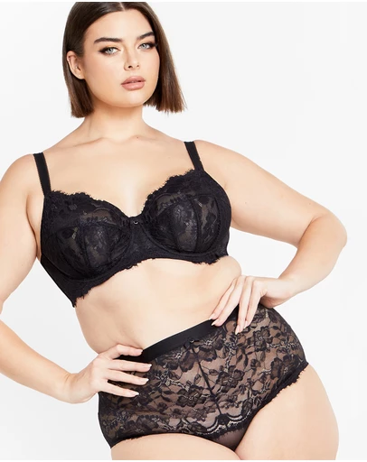 City Chic - Plus size Lara Underwire Bra - black