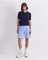 Sportscraft - Cotton Cable Short Sleeve Knit Top