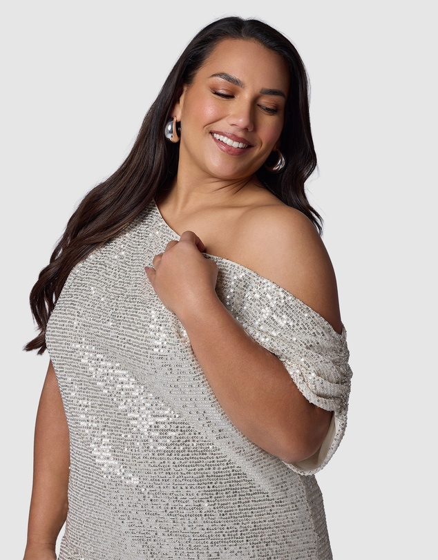 Pink Dusk by Curve Project - Bare Desire Sequin Top