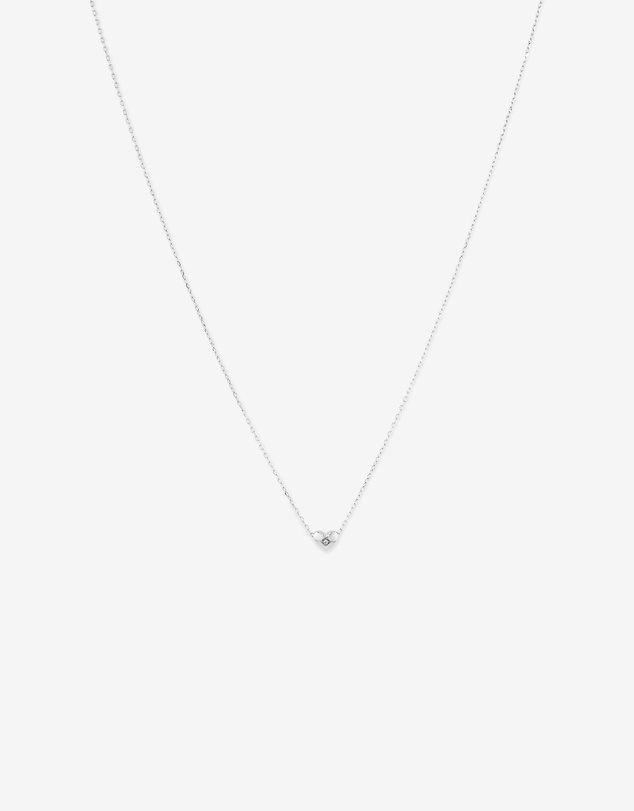 Michael Hill - Mini Heart Necklace with .004TW of Diamonds in Silver