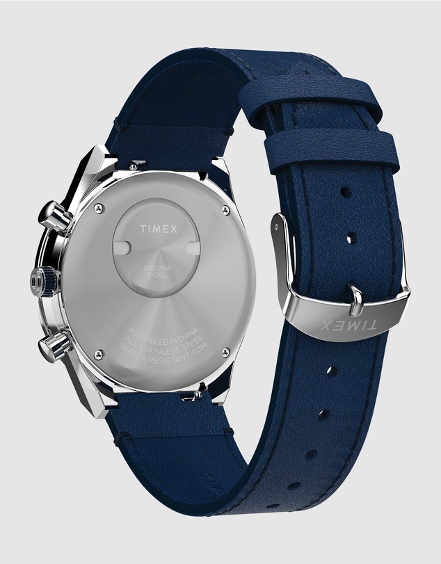TIMEX - Q Timex® Chronograph 40mm Leather Strap Watch