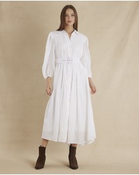 Amelius - Poeta Ramie Pintuck Belted Dress