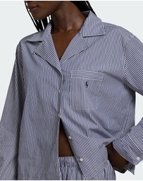 Polo Ralph Lauren - Shirting Stripes Cotton Long Sleeve Button Down Pyjama Set