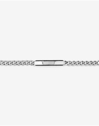 Michael Hill - Men's Silver 21CM Curb Bracelet with 0.33 Carat TW of Black Diamonds