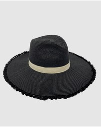 Jacaru - Jacaru 1868 Wide Brim Ladies Hat Black